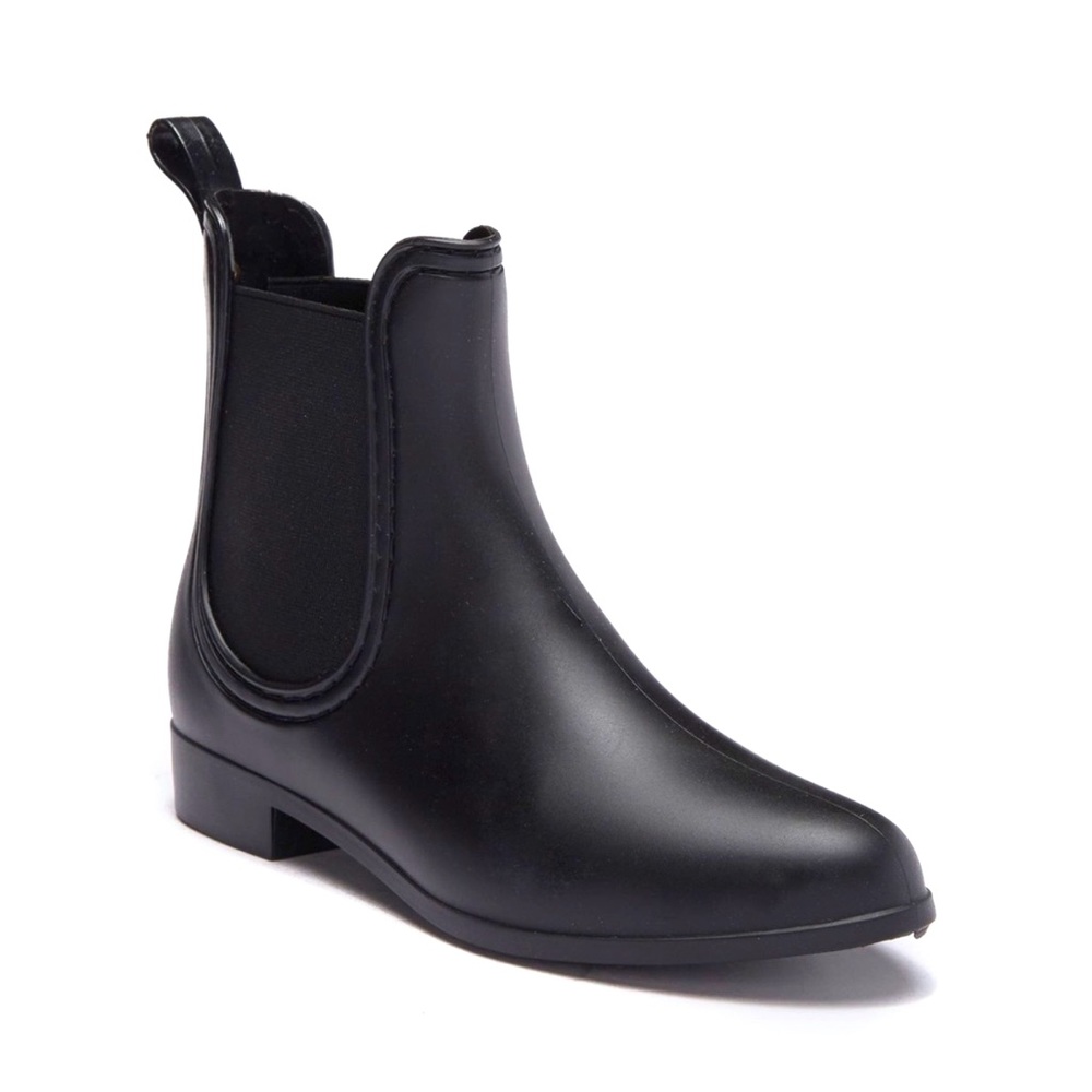 NWOT Catherine Malandrino Miriam Black Rubber Chelsea Rain Boot Womens Size 10